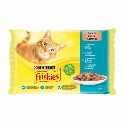 Frieskies lazacos felnőtt macskaeledel 4*85 g
