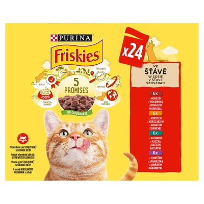 FRISKIES ADULT MACSKA 24*85.GR VEGYES