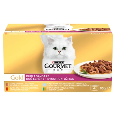GOURMET GOLD ADULT MACSKA 4*85.GR DUO
