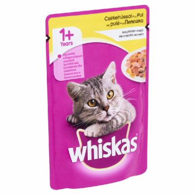 Whiskas teljes értékű állateledel felnőtt macskák számára csirkehússal aszpikban 100 g