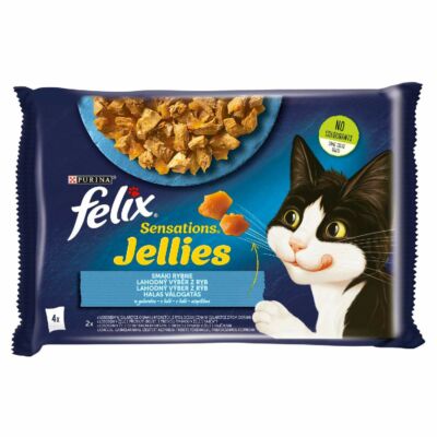 Felix sensations jellies macskaeledel halas válogatás aszpikban 4*85 g