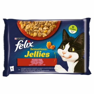 Felix sensations macskaeledel házias válogatás aszpikban 4*85 g