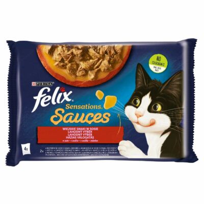 Felix sensations sauces macskaeledel házias válogatás 4*85 g