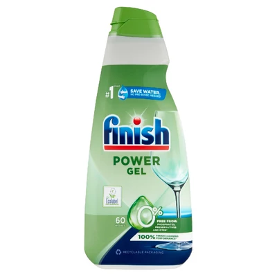 Finish Power Gel Zero gépi mosogatógél, 60 mosogatáshoz, 900 ml