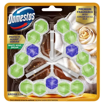 DOMESTOS POWER5 TRIO PREMIUM WC-RUD 3*50.GR AROMA LUX WHITE ROSE