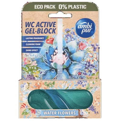 AMBIPUR AKTIV WC GEL BLOCK 45.GR WATER FLOWERS