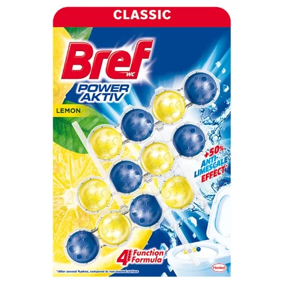 Bref Power Aktív WC frissítő juicy lemon 3 x 50 g