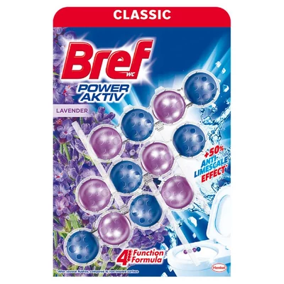 Bref Power Aktív WC frissítő levander field 3x50g