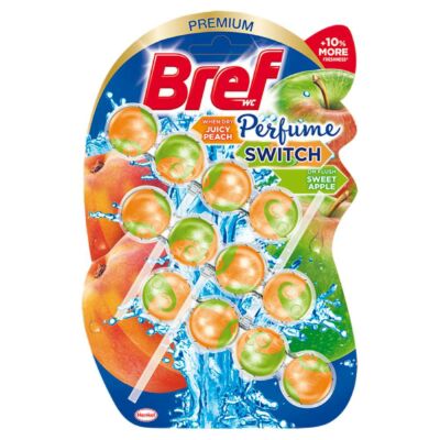 Bref Perfume Switch WC frissítő peach-red apple 3x50 g