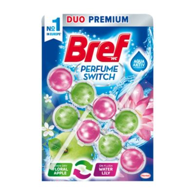 Bref Perfume Switch Premium WC frissítő floral apple-water lilly 2x50 g
