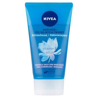 NIVEA Arclemosó gél, frissítő, E-vitaminnal és lótuszvirág kivonattal, 150 ml