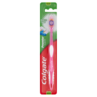 Colgate Premier Clean közepes sörtéjű fogkefe