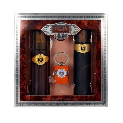 CUBA  FFI AJÁNDÉKCSOMAG PARFÜM + AFTER SHAVE + KULCSTARTÓ
