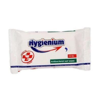 Hygienium antibakteriális nedves törlőkendő 15 db