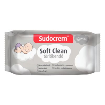 Sudocrem Soft Clean törlőkendő 55 lap