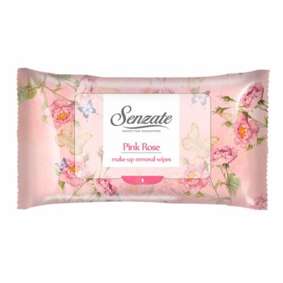 Senzate Pink rose nedves törlőkendő 15 db