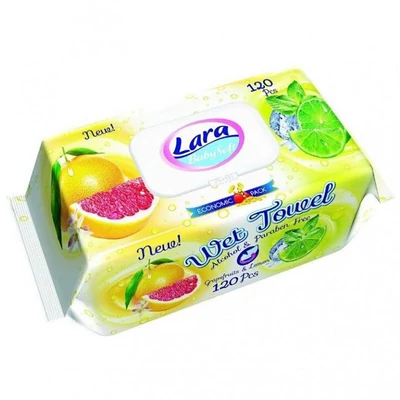 Lara nedves törlőkendő citrom/grapefruit 120 darab