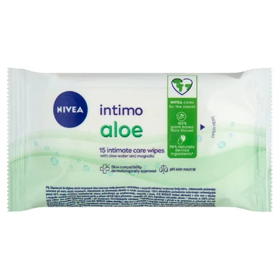 Nivea intim törlőkendő aloe 15 db