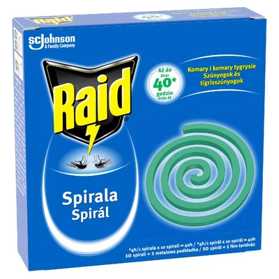 Raid szúnyogirtó spirál 10 db