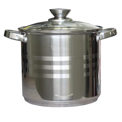 Fazék inox 18 cm + uvegfedo 4,3 l