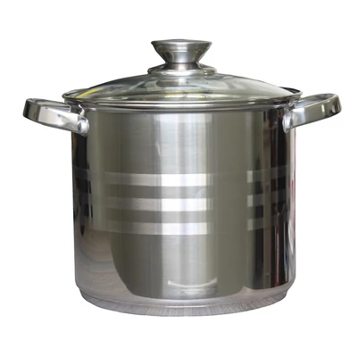 Fazék inox 20 cm + uvegfedo 5,6 l