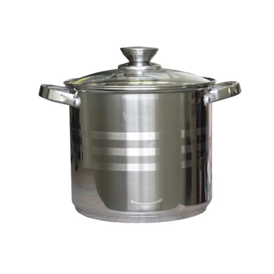 Fazék inox 22 cm + uvegfedo 7,2l