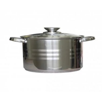 Lábas inox + üvegtető 26 cm 6,9 L