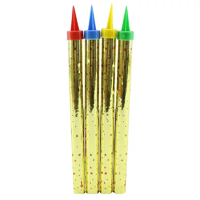 Színes tortagyertya 18 cm - 4 db
