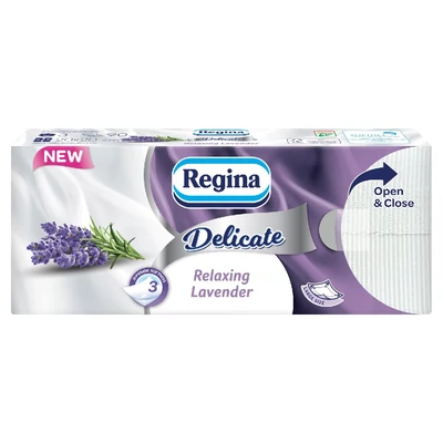 Regina papírzsebkendő delicate 90.db 3 rétegű levendula