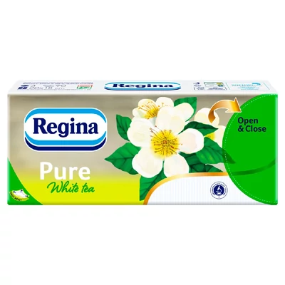 Regina papírzsebkendő pure 90 db White tea