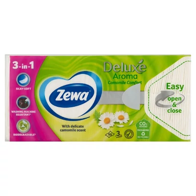 Zewa Deluxe Camomile Comfort illatosított papírzsebkendő 3 rétegű 90 db