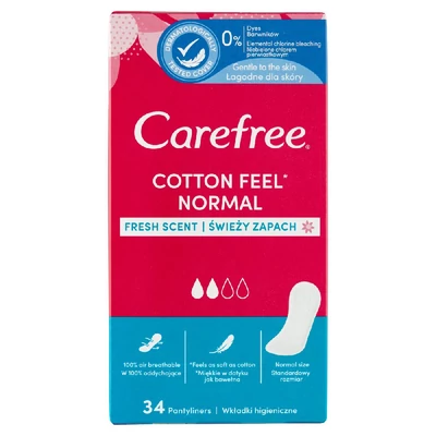 Carefree Normal with Cotton Extract Fresh Scent tisztasági betét 34 db