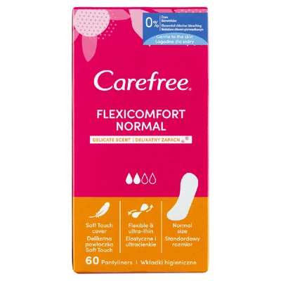 Carefree Flexi Cotton tisztasági betét pamut hatással, friss illattal 60 db