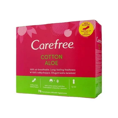 Carefree tisztasági betét cotton aloe 76 db