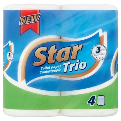 Star trio 3 rétegű 4 tekercses WC papír