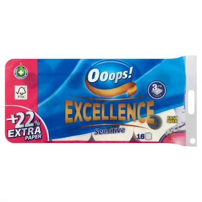 Ooops! Execellence WC papír 3 rétegű 8 tekercs