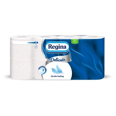 Regina WC papír 3 réteges 8 tekercs delicate gentle feeling
