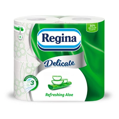 Regina WC papír 3 réteg 4 tekercs delicate refreshing aloe