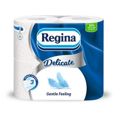 Regina Delicate toalettpapír, Aloe Vera, 4 tekercs, 3 rétegű