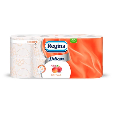 Regina wc papír 3 réteg 8 tekercs delicate barack