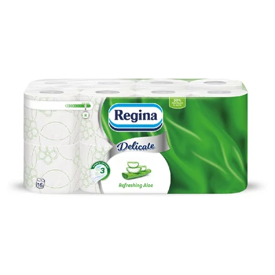 WC PAPIR REGINA DELICATE 16 TEKERCS 3 RETEG ALOE