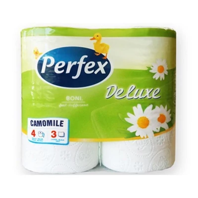 Perfex Deluxe Camomile WC Papír 3 rétegű 4 tekercs