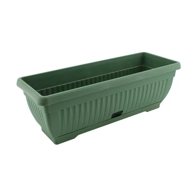 mediterrán virágláda+alátét, zöld színű 50 cm