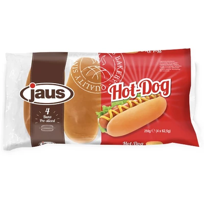 Jaus hot dog kifli 4 x 62,5 g (250 g)