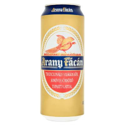 Arany Fácán világos sör 4% 0,5 l