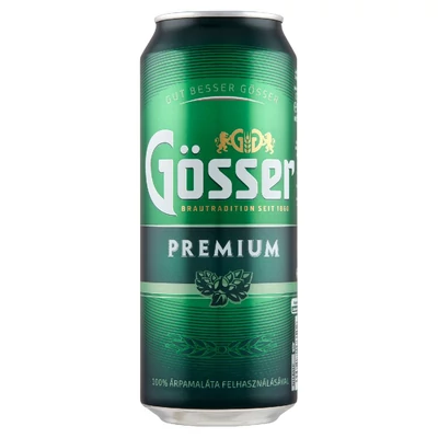 Gösser Premium minőségi világos sör 5% 0,5 l doboz