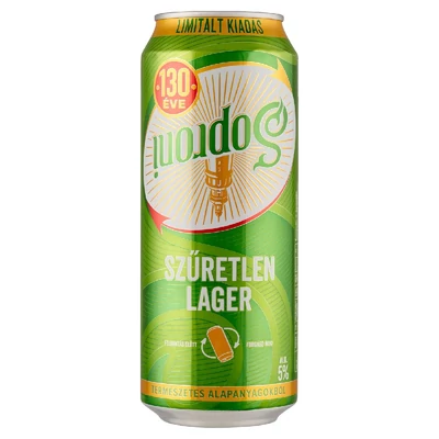 SOR SOPRONI DOBOZOS 0,5.L 5% SZURETLEN LAGER (DRS)