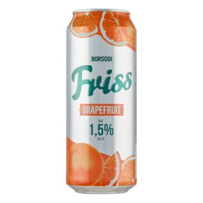 Borsodi Friss grapefruitos ital és világos sör keveréke cukorral és édesítőszerekkel 1,5% 0,5 l