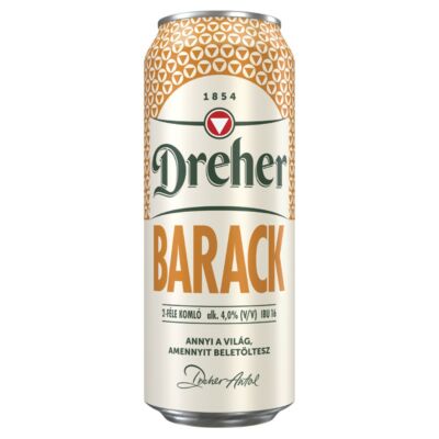 Dreher Barack világos sör és barack ízű ital keveréke 4% 0,5l
