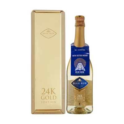 Blue Nun Gold pezsgő 24 karátos arannyal édes 11% 0,75 l díszdobozban
